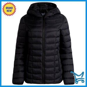 Lightweight Quilted Puffer Jacket Oversized Chic Winter Coat with Hood